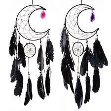 Black Sickle Crescent Moon Dreamcatcher
