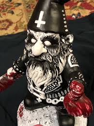 Black Metal Lawn Gnome