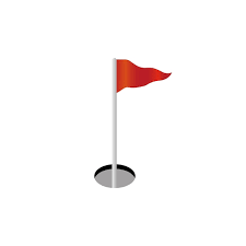 Premium Vector Golf Flag Icon Red