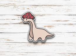 Cute Dinosaur Sticker Dino Mushroom Hat