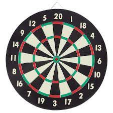 Trademark Dart Board Game Set With Six 17 G Brass Tipped Darts
