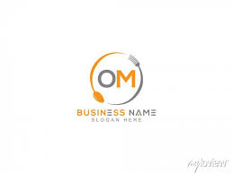 Letter Om Logo Line Art Om Mountain