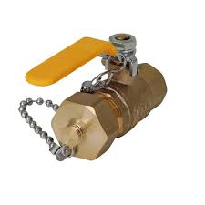 The Plumber S Choice 3 4 In Fip X 3 4 In Hose Premium Brass Full Port Hose Ball Valve With Chain And Cap 256vbht