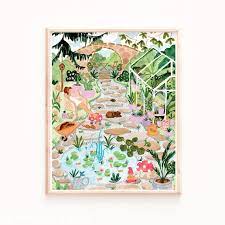 Secret Garden Art Print Botanical Wall