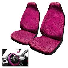Masque Pink Leopard Seat Cover Set W