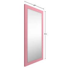 Soft Pink Framed Floor Wall Mirror Art