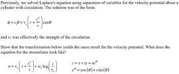 Velocity Potential About A Cylinder