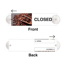 Sliding Open Closed Door Sign With