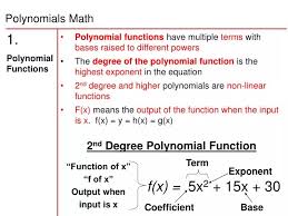 Ppt 1 Polynomial Functions