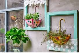 Metal Umbrella Hanging Wall Planter