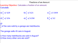 Calculating A Fraction Of An Amount