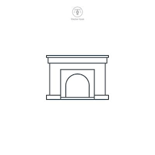 Fireplace Icon Symbol Vector