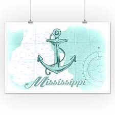 Mississippi Anchor Teal Coastal