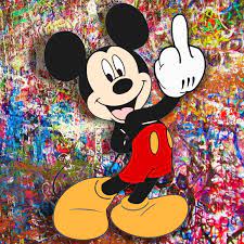 Mickey Mouse Finger Pop Art Graffiti 1
