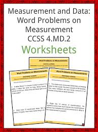 Word Problems On Measurement Ccss 4 Md 2