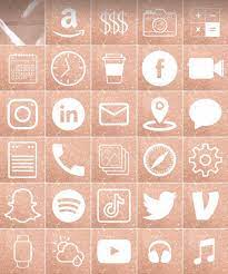 29 Rose Gold Ios 15 App Icons With