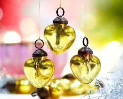 Mercury Glass Heart Ornaments