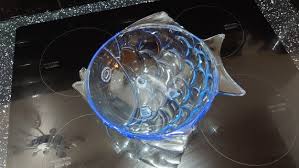 Large Blue Glass Fish Bowl Excellent