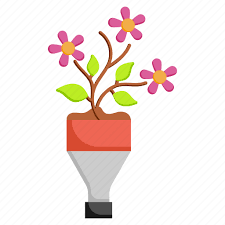 Water Bottle Flowers Planters Icon