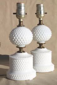 1950s 60s Vintage Milk Glass Lamps