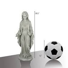 Luxenhome 30 5 In Gray Mgo Virgin Mary