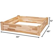 Jumbl Raised Canadian Cedar Garden Bed Elevated Wood Planter For Growing Fresh Herbs Vegetables Flowers Succulents Other Plants At Home Great
