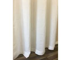 White Linen Shower Curtains Mildew Free