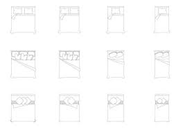 Set Vector Architecture House Bed Line