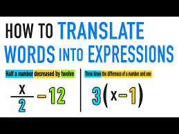 Translating Words Into Algebraic