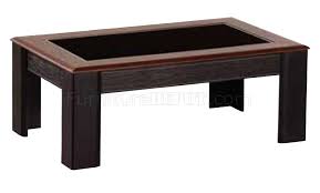 Brown Solid Wood Modern Coffee Table W