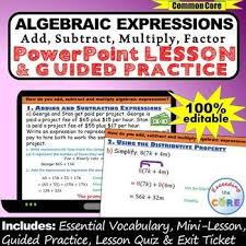 Algebraic Expressions Simplify