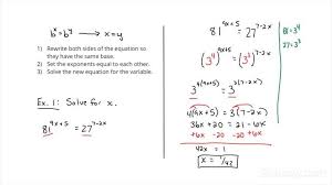 Solving An Exponential Equation By