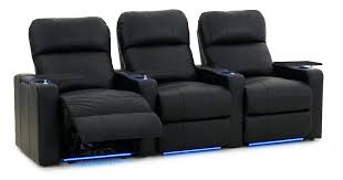 Octane Storm Xl850 Manual Leather Home Theater Seating Set Row Of 3