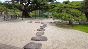 Tilt Shot Of Japanese Dry Garden Zen