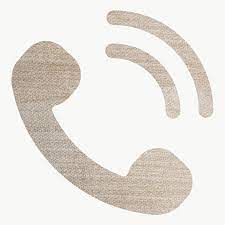 Wood Textured Calling Phone Icon Design