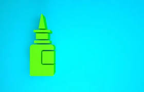 Green Bottle Nasal Spray Icon Isolated