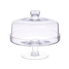 Glass Bell Plate Clear Φ25x22