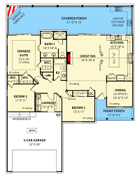 Single Story 3 Bed Country House Plan