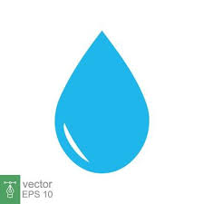 Water Drop Icon Simple Flat Style Oil