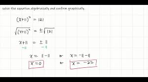 Solve The Equation Algebraically