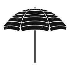 Beach Umbrella Silhouette Vector Png
