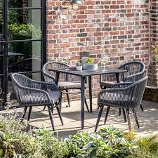 Totnes Charcoal 4 Seater Dining Set