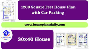 1200 Square Feet House Plan With Car