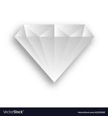 Simple White Diamond Icon Royalty Free