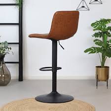 Bar Stool Boston Cognac Shipped