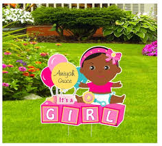 Its A Girl Yard Sign Welcome Home Baby