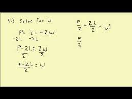 Formula For The Indicated Variable