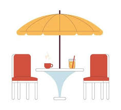 Umbrella Semi Flat Colour Vector Object