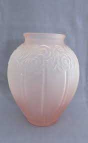 Pink Frosted Glass Vase