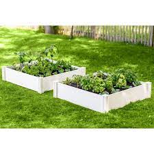 White Vinyl Garden Bed